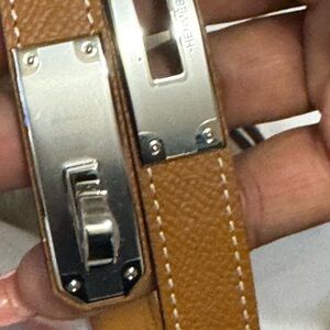 Hermes Kelly Belt Gold w Palladium Hardware